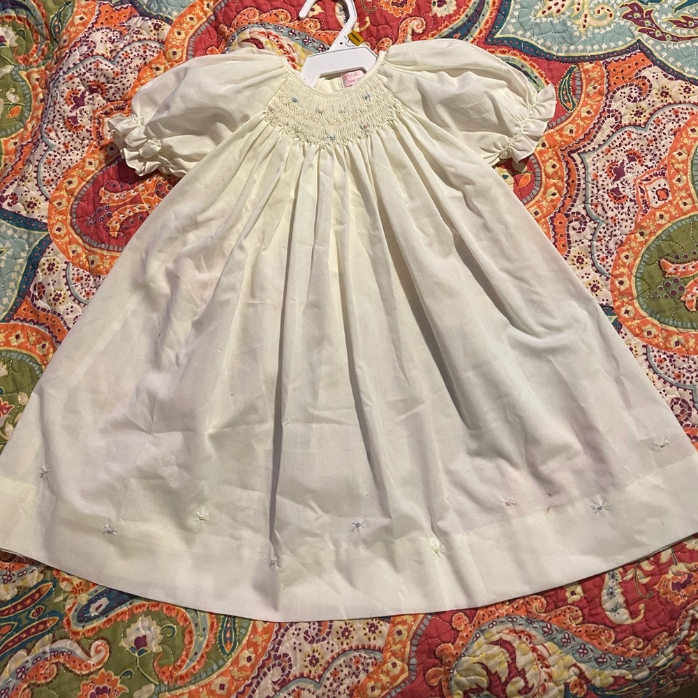 Light yellow smock dress